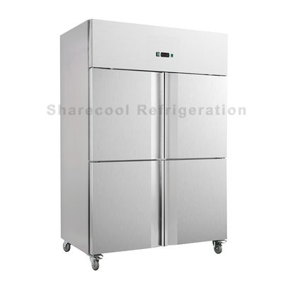 AISI304 4 Doors Stainless Steel Upright Refrigerator Auto Defrosting For Restaurant